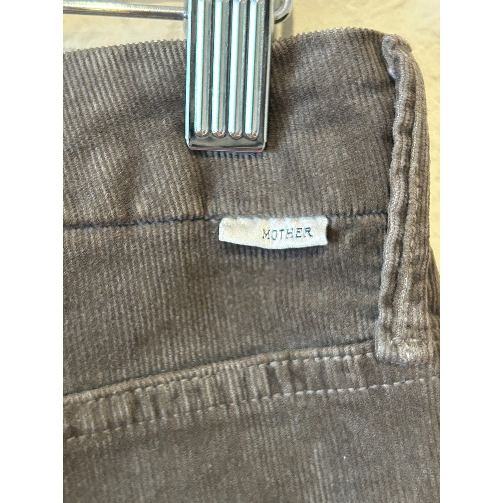 MOTHER High Waisted Looker Ankle Chew Size 31 Grey Corduroy Skinny Jeans - Picture 6 of 12